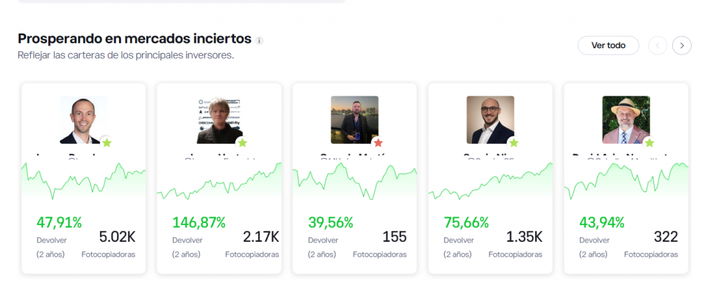 Mejores traders de eToro